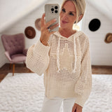 Ivory Star Lace Sweater Top