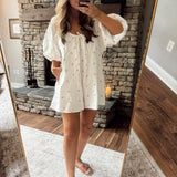 White Sweetheart Sprinkles Romper