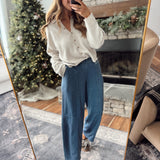 Mineral Navy Seam Cocoon Pants