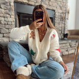 Ivory Cozy Claus Cardigan