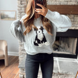 Gray Pawfect Day Graphic Sweater