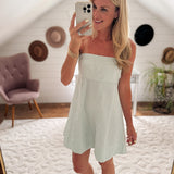 Sage Green Seaside Stroll Mini Dress