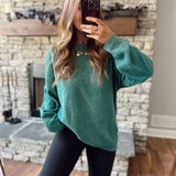 Dark Green Marlow Oversized Crewneck