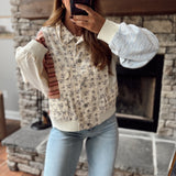 Lucky in Love Textured Mix Vintage Flare Jacket