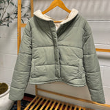 Sage Fleece Lined Puffer Jacket