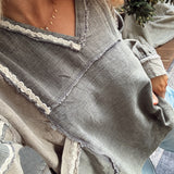 Charcoal Green Mellow Mix Top