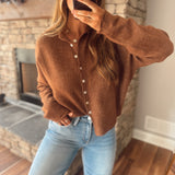 Brown Piper Knit Cardigan