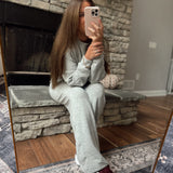 Sporty Spice Heather Grey Straight Leg Sweatpant