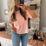 Pink & Yellow Striped Tee