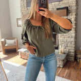 Olive Canyon Club Blouse