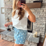 Light Denim Dot to Dot Shorts