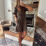 Mocha Plaid Backroad Romper