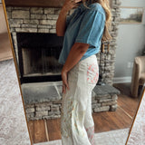 Ivory Cozy Collage Pants