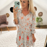 Subtle Sweetness Mint Floral Ruffle Mini