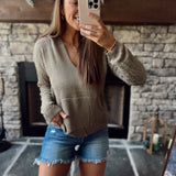 Olive No Rules Just Vibes Hoodie Sweater