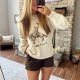 Taupe Boots & Backroads Sweater