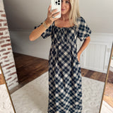 Navy October Skies Midi Dress