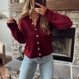 Wine Essential Open Cardigan