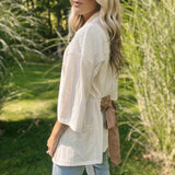 Neutral Territory Ivory Belted Kimono Jacket