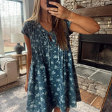 Vintage Petal Wash Denim Mini Dress