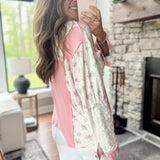 Golden State Of Mind Pink Multi Pattern Button Down