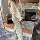 Gray Easy Flow Wide Leg Pants
