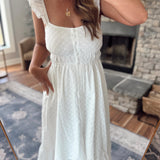 White Angel Kiss Midi Dress