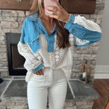 Alisha Denim Lace Detail Polo
