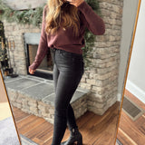 Risen Black HR Adjustable Crop Skinny Jeans