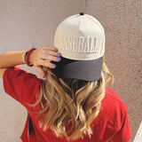 Baseball Monochromatic Vintage Trucker Hat