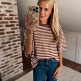 Pink & Brown Cammi Tee