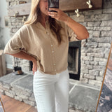 Beige Annalise Cardigan Top
