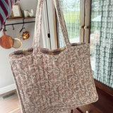 POL Ivory Botanical Tote Bag