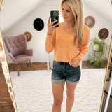 Gracie Apricot Knit Sweater