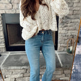 Moscato HR Crop Flare Uneven Hem Denim