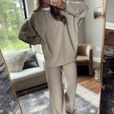 Brown Cloudfleece Oversized Top