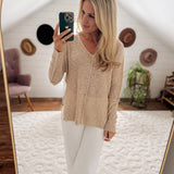 Oatmeal Sheer Relaxed Sweater IN STORE