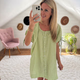 Lime Fresh Start Mini Dress