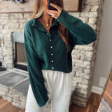 Hunter Green Ease Cardigan