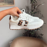 White Leopard No Prob Sneakers