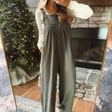 Olive Button Sling Jumpsuit