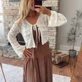 Endless Ivory Crochet Cardigan