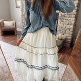 Ivory Love Story Midi Skirt