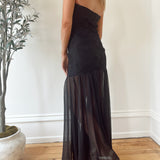 Secretive Serena Floral Lace Strapless Maxi