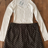 Espresso Atlas Polka Dot Mini Skort