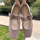Coffee Gingham Soho Ballet Flat