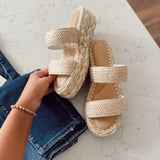 The Marley Natural Basket Woven Platform Sandal