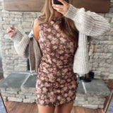 Wildwood Bloom Belted Corduroy Mini