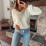 Cream Huda Chenille Top