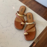 Cognac Dirty Looks Sandals